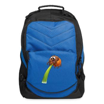 Funny Tick on a Blade of Grass - Computer Backpack - royal blue - Front