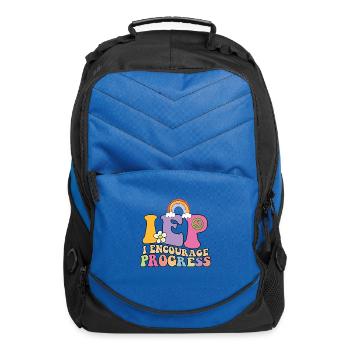 I Encourage Progress Sped Teacher Appreciation - Computer Backpack - royal blue - Front