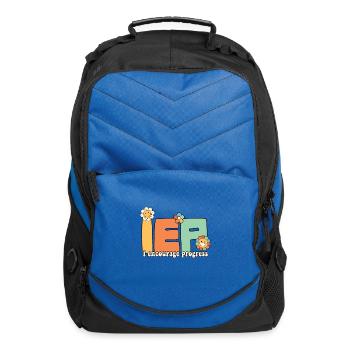 I Encourage Progress Sped Teacher Back To School - Computer Backpack - royal blue - Front