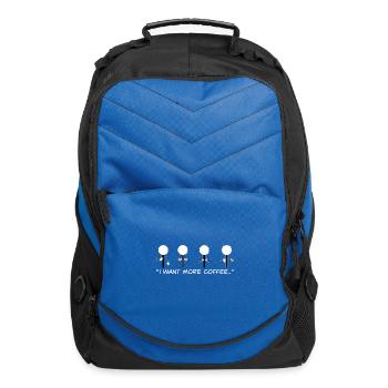 SLP Therapist I Want More Coffee Speech Language - Computer Backpack - royal blue - Front