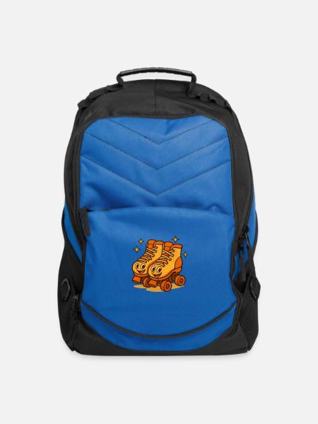 Smileey Roller Skates Duo - Computer Backpack - royal blue