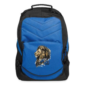Born to Lead Lion Graphic - Computer Backpack - royal blue - Front