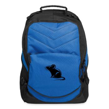 Cute Little Mouse Drawing - Computer Backpack - royal blue - Front