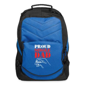 Single Dad Fathers Day Single Dad - Computer Backpack - royal blue - Front