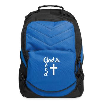 GOD IS GOOD - Computer Backpack - royal blue - Front