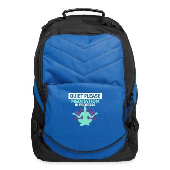 Quiet Please - Meditation In Progress Yoga Meditat - Computer Backpack - royal blue - Front
