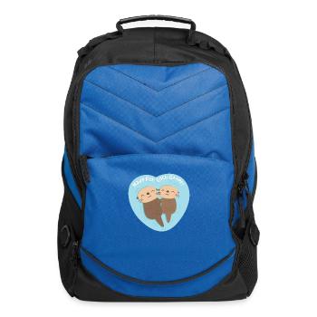 Made For Each Otter Pun Cute Sea Otter Couple - Computer Backpack - royal blue - Front