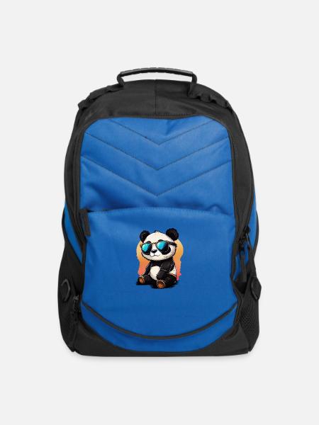 Cool panda with sunglasses - Computer Backpack - royal blue