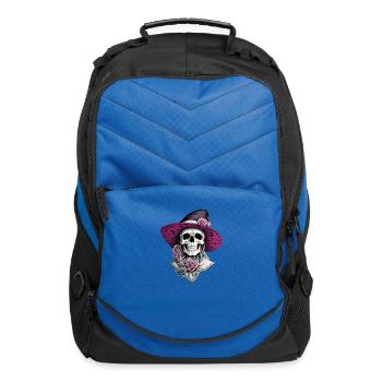 Skull Rose - Computer Backpack - royal blue - Front