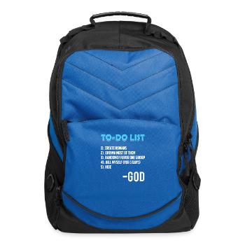 Atheist God s To do List - Computer Backpack - royal blue - Front