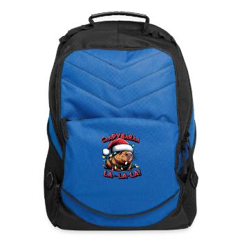 Festive Capybara Christmas Lights Cheer - Computer Backpack - royal blue - Front