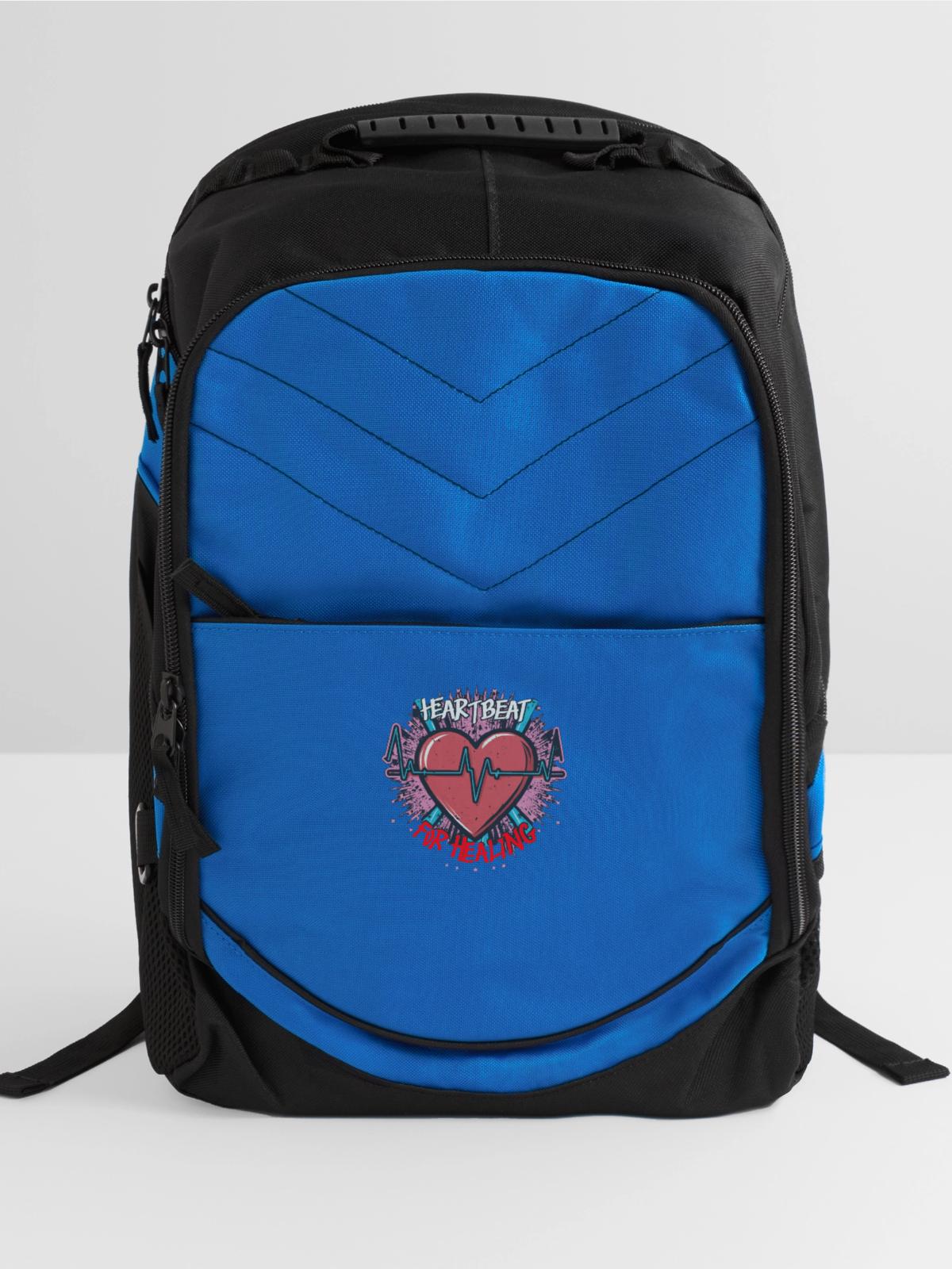 Heartbeat for Healing - Computer Backpack - royal blue - Front
