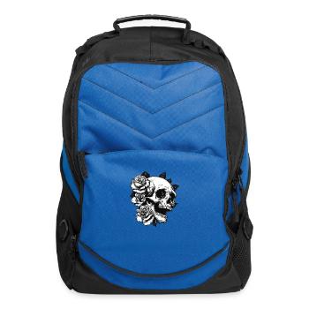 Skull and Roses - Computer Backpack - royal blue - Front