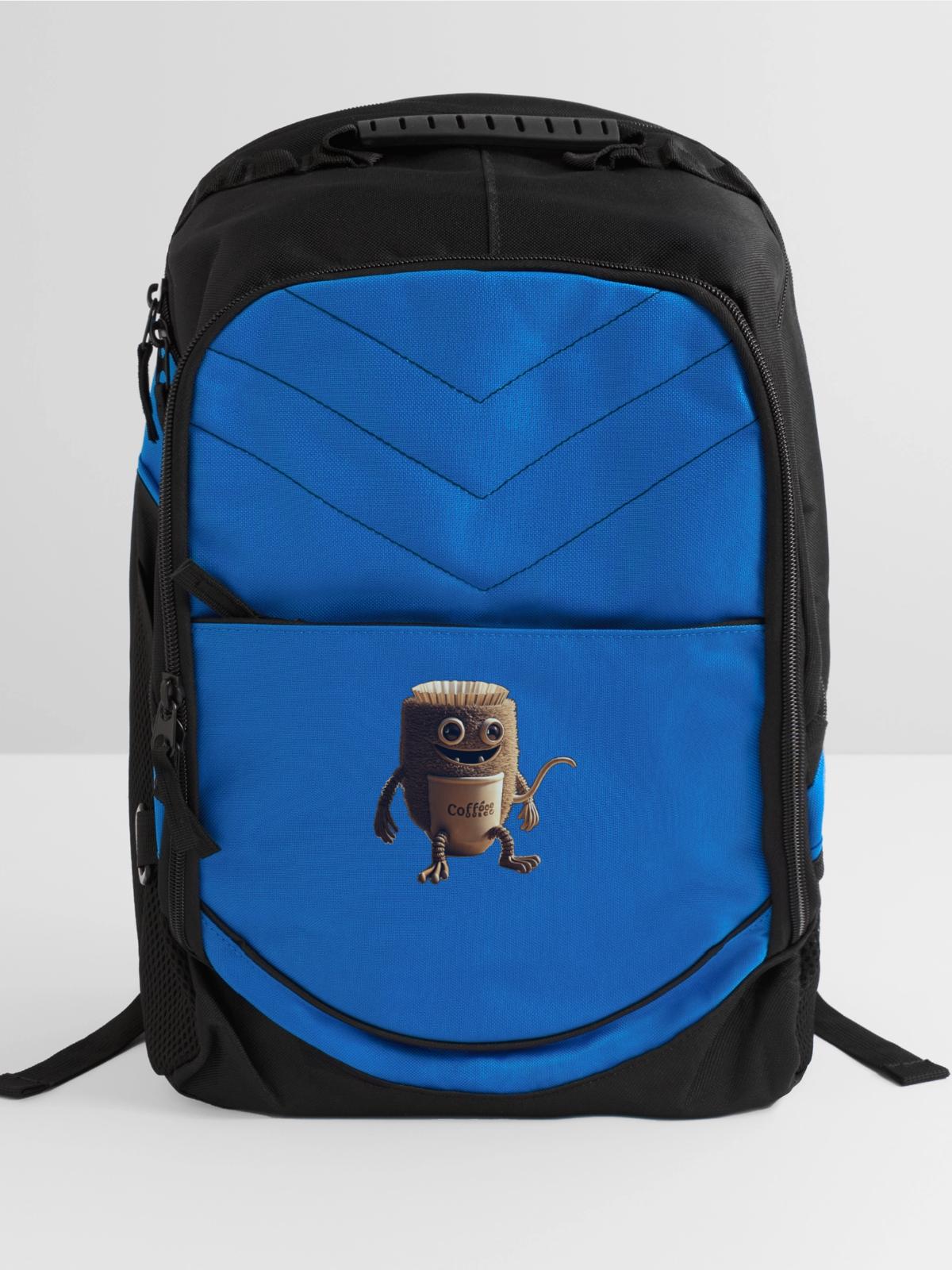 Coffee Monster - Computer Backpack - royal blue - Front