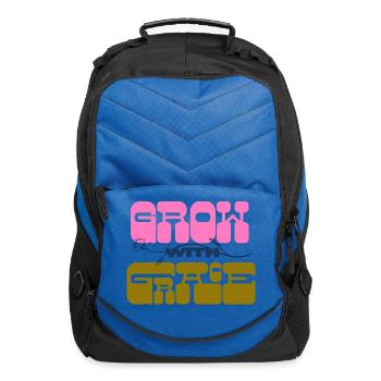 Grow with Grace Motivational Design - Computer Backpack - royal blue - Front