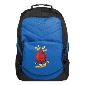 Blood Pressure Stress Cartoon - Computer Backpack - royal blue - Front