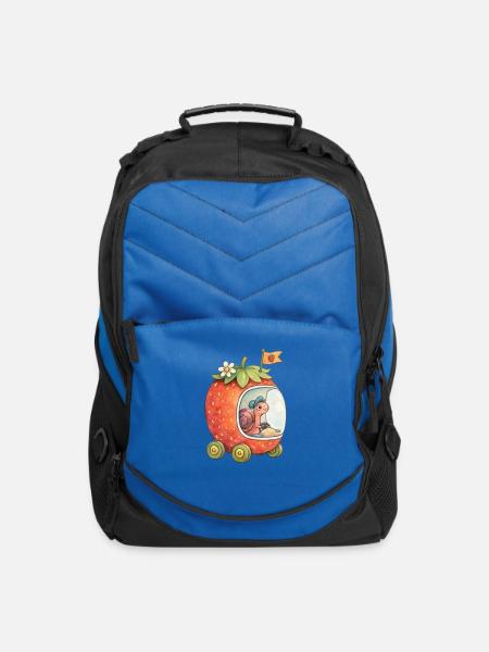 Strawberry Car Adventure - Computer Backpack - royal blue