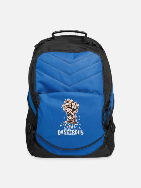 Soft but Dangerous Blossoms - Computer Backpack - royal blue