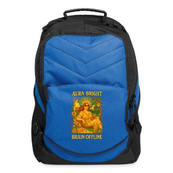 Aura Bright. Brain Offline - Art Tee. - Computer Backpack - royal blue - Front