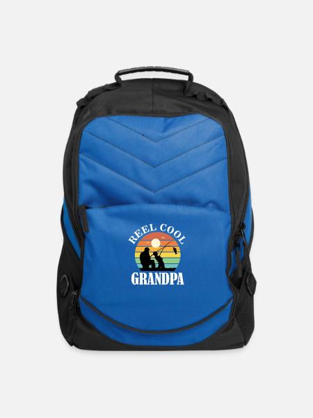 Reel Cool Grandpa Vintage Retro Style Fishing - Computer Backpack - royal blue