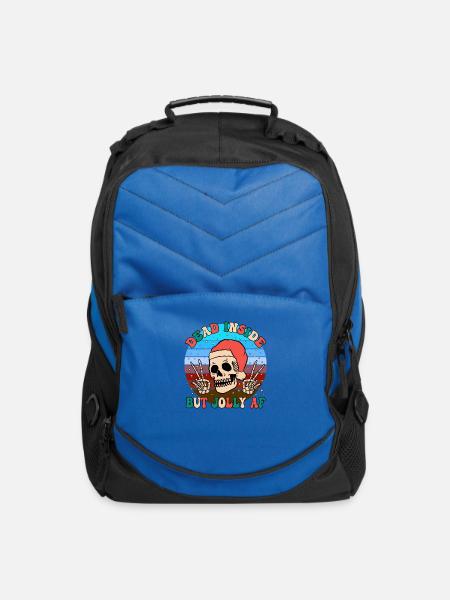 Funny Skeleton Merry Christmas - Computer Backpack - royal blue