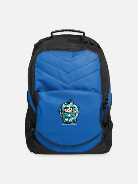 On call Off Duty - Computer Backpack - royal blue