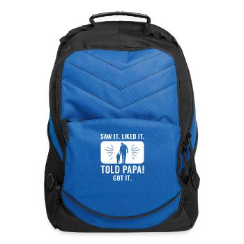 Told Papa - Computer Backpack - royal blue - Front