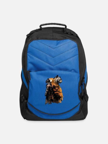 Samurai and the tiger - The perfect union - Computer Backpack - royal blue