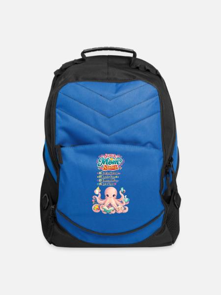 Octopus Mom Status Multitasker - Computer Backpack - royal blue