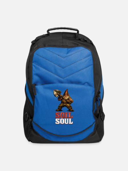 Dwarf Warrior with Axe Soil Soul - Computer Backpack - royal blue