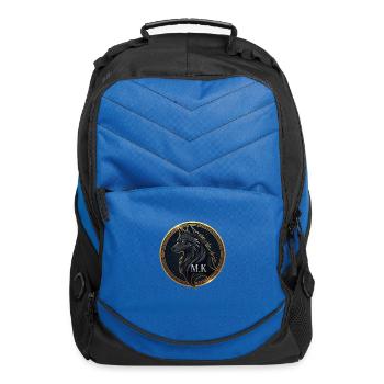 Midnight Wolf Emblem - Computer Backpack - royal blue - Front