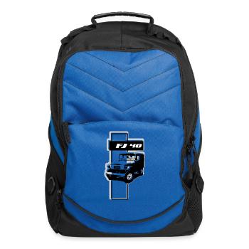 FJ 40 ABSTRACT - Computer Backpack - royal blue - Front