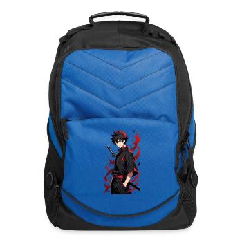 Crimson Blade Samurai - Computer Backpack - royal blue - Front