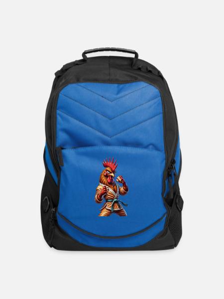 Karate Chicken Power - Computer Backpack - royal blue