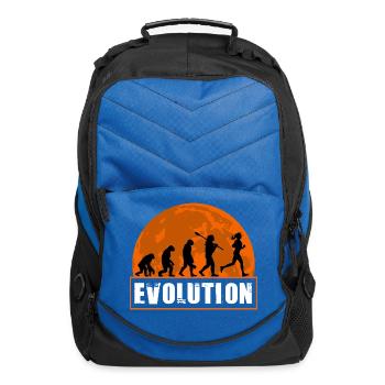 Running Evolution Running Girl Marathon Runner - Computer Backpack - royal blue - Front