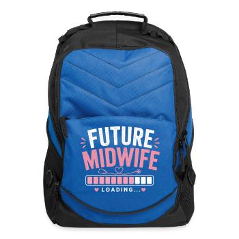 Future Midwife Loading Student Career Design - Computer Backpack - royal blue - Front