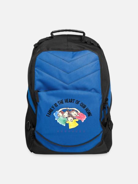 Family is the Heart of our Home - Computer Backpack - royal blue