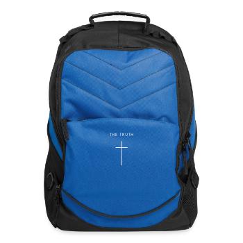 Truth Cross Minimalist Christian Religious - Computer Backpack - royal blue - Front