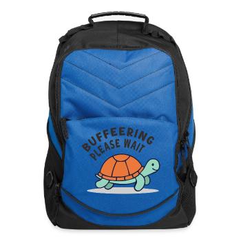 Buffering Turtle Meme - Computer Backpack - royal blue - Front