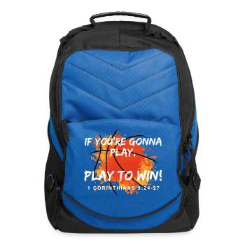 If you re gonna play Play to win Basketball White - Computer Backpack - royal blue - Front