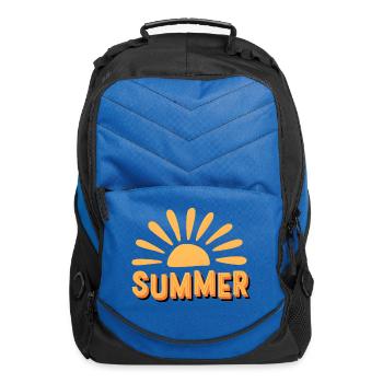 Golden Summer Sunburst - Computer Backpack - royal blue - Front
