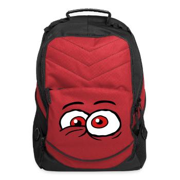 comic eyes crazy design - Computer Backpack - red - Front