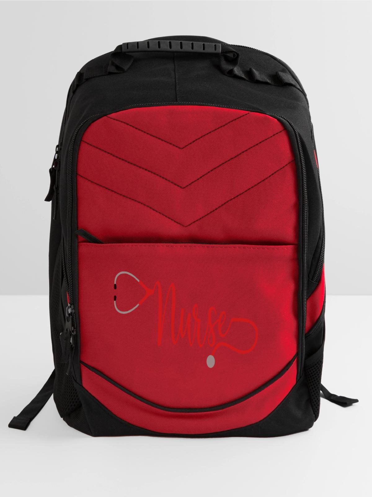 Nurse Stethoscope - Computer Backpack - red - Front
