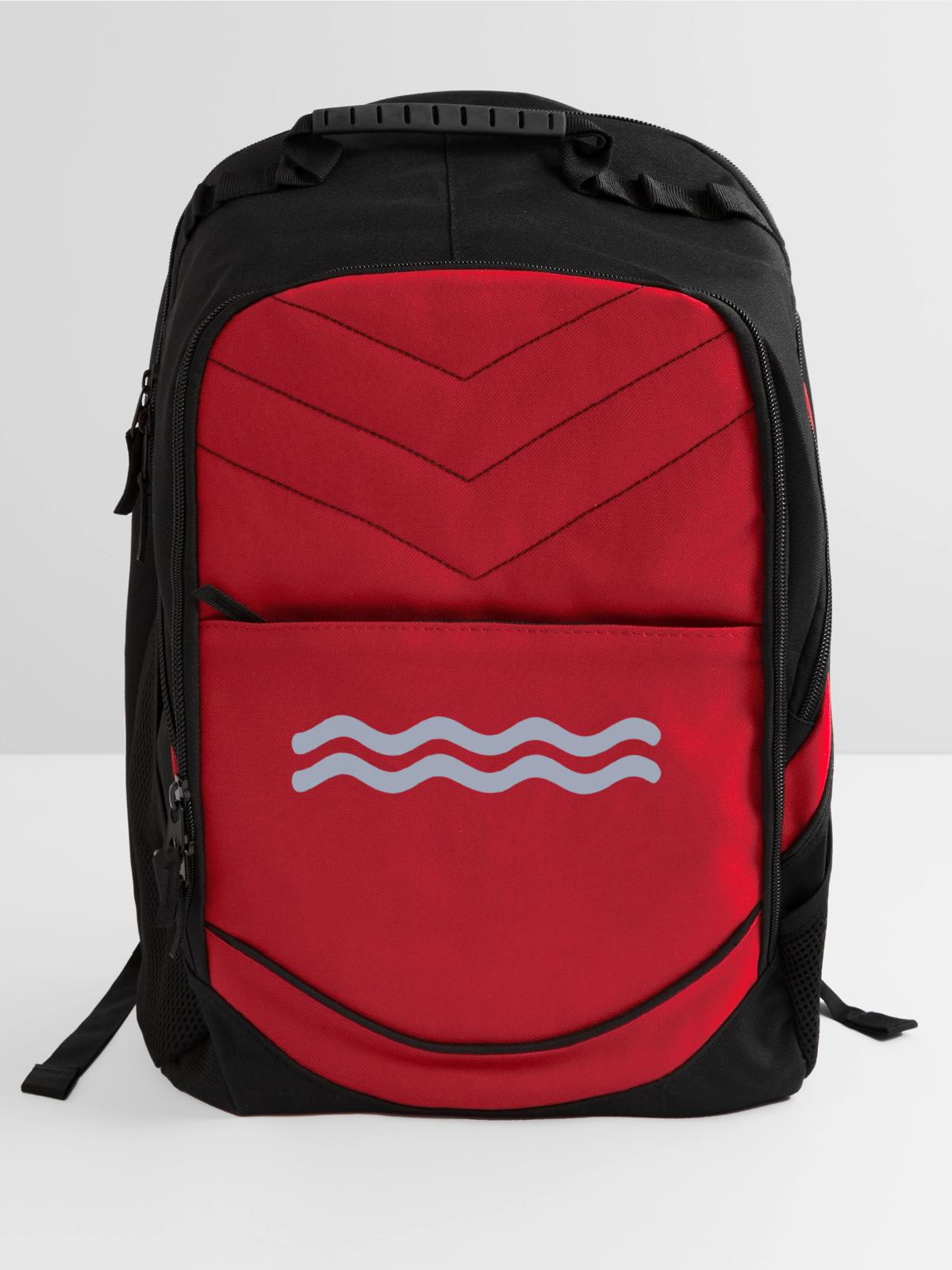 water - Computer Backpack - red - Front