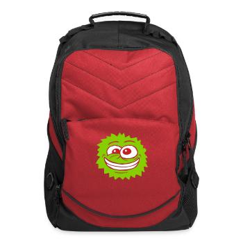 Hairy monster crazy face - Computer Backpack - red - Front