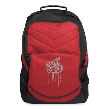 Graffiti cat dad paw - Computer Backpack - red - Front