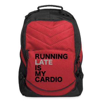 Running late is my cardio - Computer Backpack - red - Front