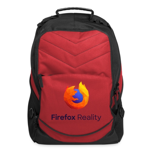 Firefox Reality - Transparent, Vertical, Dark Text - Computer Backpack
