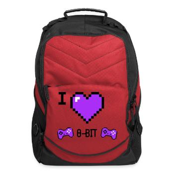  I Love 8-Bit Gamer Couples - Computer Backpack - red - Front