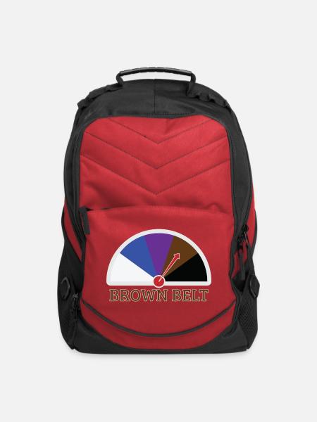 Brown Belt Jiu Jitsu Speedometer - Computer Backpack - red